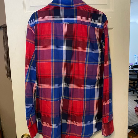 Red plaid dress shirt - Picture 4 of 4
